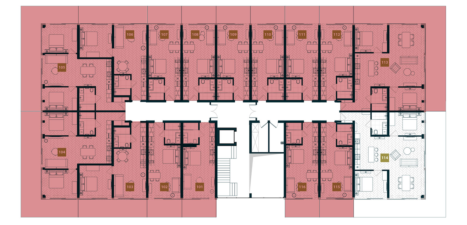 Sprzedaż apartamentów na 1 piętrze. Sea & Lake Mielno Resort