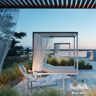 Strefa wypoczynkowa na dachu - Apartamenty Sea & Lake Mielno